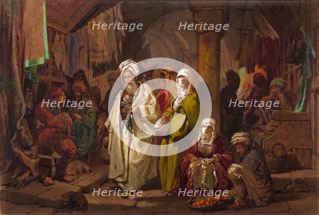 The Grand Bazaar. Artist: Preziosi, Amedeo (1816-1882)