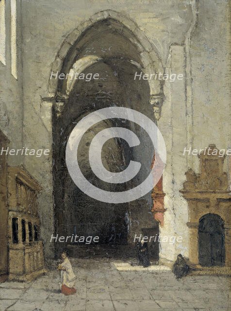 Interior of the Dom in Trier, 1870-1880. Creator: Johannes Bosboom.