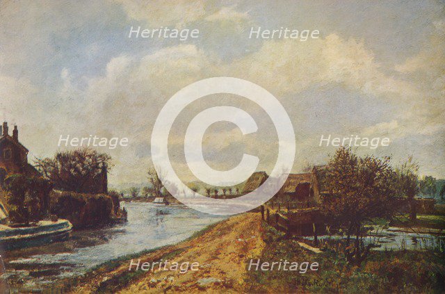 'The Canal at Rickmansworth', 1908 (1935). Artist: John William Buxton Knight.