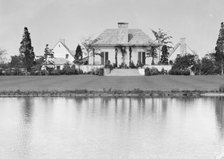 Cottage at "The Shallows," property of Lucien Hamilton Tyng, Southampton, Long Island, 1931 Aug. Creator: Arnold Genthe.