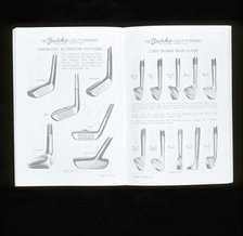 Burke Golf Co catalogue showing putters and ladies iron golf clubs, c1920s. Artist: Unknown