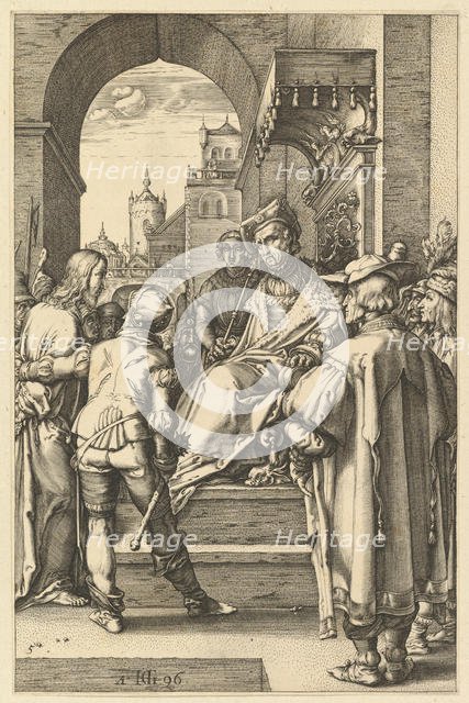 Christ before Pilate, from The Passion of Christ, 1596. Creator: Hendrik Goltzius.