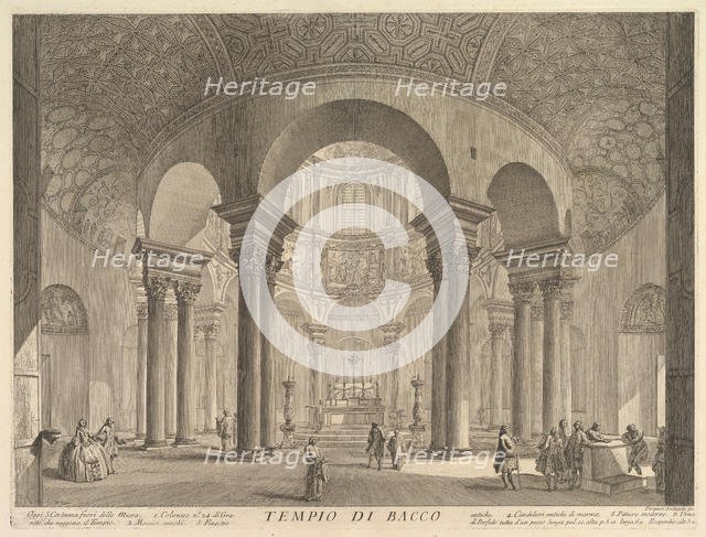 S. Constanza (erroneously callled Temple of Bacchus) (Veduta interna del Sepolcro di S..., ca. 1756. Creator: Giovanni Battista Piranesi.