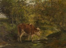Cow at the Ditch, 1864. Creator: Hippolyte Boulenger.