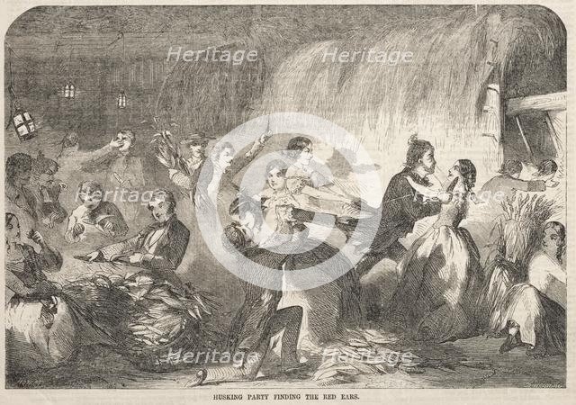 Husking Party Finding the Red Ears, 1857. Creator: Winslow Homer (American, 1836-1910).