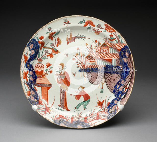 Plate, Delft, c. 1710/20. Creator: De Griekesche A.