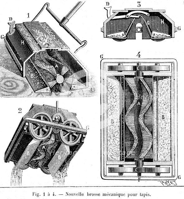 Bissell carpet sweeper, American, c1887. Artist: Unknown
