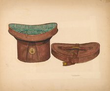 Leather Hat Box, c. 1940. Creator: Clarence W Dawson.