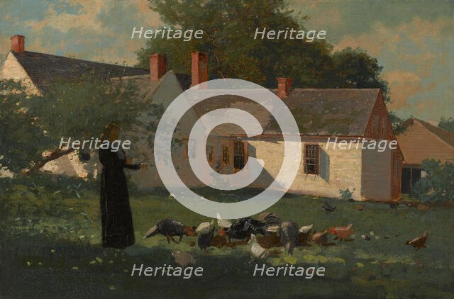 Farmyard Scene, c1872-74. Creator: Winslow Homer.