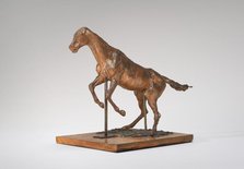 Horse Balking (Horse Clearing an Obstacle), late 1880s. Creator: Edgar Degas.