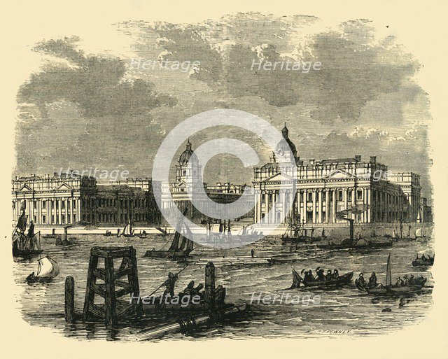 'Greenwich Hospital, from the River', (c1878). Creator: Unknown.