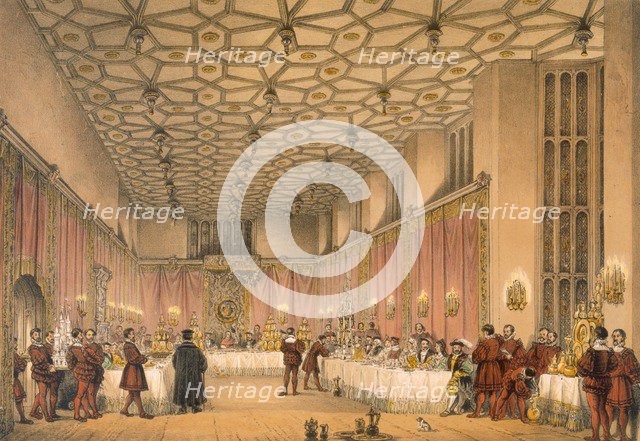 The Chamber, Hampton Court, pub. 1838. Creator: Joseph Nash (1809-78).