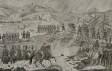 Taking of the bridge of Luchana, 3rd Siege of Bilbao, (1836), First Carlist War (1833-1840), 1845.  Creator: Carlos Mugica y Perez.