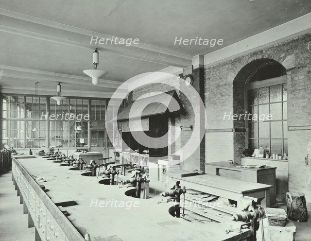A day technical class for boys at the Central School of Arts and Crafts, Camden, London, 1911. Artist: Unknown.