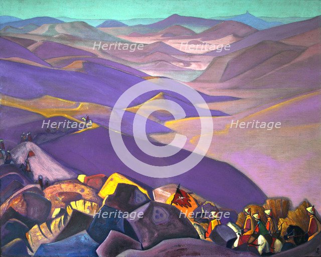 Mongolia. Genghis Khan's Campaign, 1937-1938. Artist: Roerich, Nicholas (1874-1947)