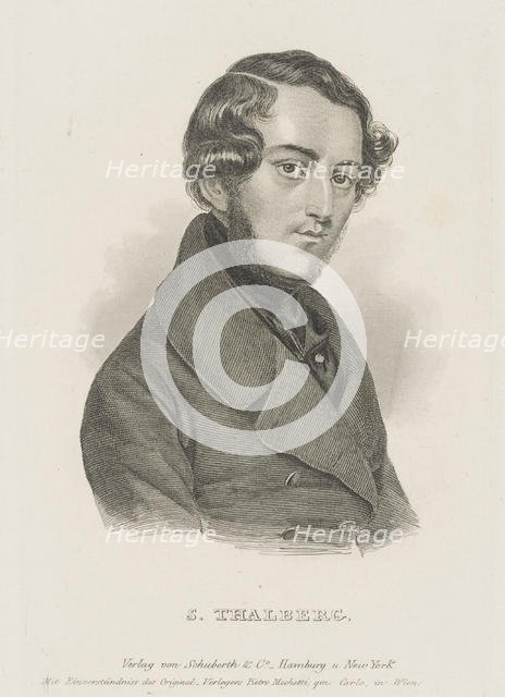 Portrait of the pianist and composer Sigismund Thalberg (1812-1871) , c. 1850. Creator: Anonymous.