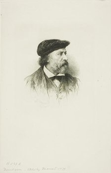 Portrait of Daubigny, 1879. Creator: Léopold Massard.