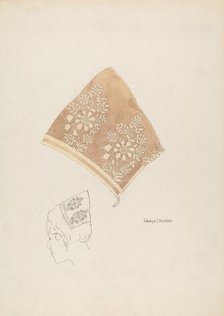 Lace Cap, c. 1937. Creator: Gladys C. Parker.