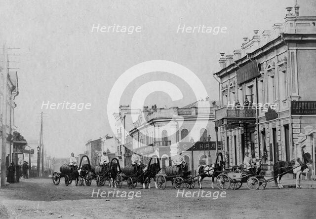 Convoy of the Irkutsk Voluntary Fire Society, 1894. Creator: R Prorokov.