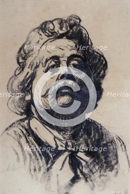 Portrait of Pierre Carrière-Belleuse (1851-1933), c. 1890. Creator: Daumier, Honoré (1808-1879).