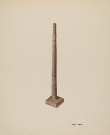 Candlestick, c. 1940. Creator: Mary Hansen.