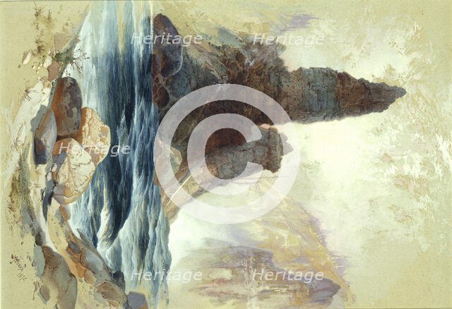 Above Tower Falls, Yellowstone, 1872. Creator: Thomas Moran.