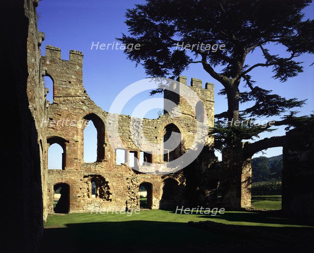 Castle Wall seen from interior, Acton Burnell Castle, Shropshire, 1985. Artist: Unknown