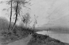 Woman Walking beside a River, 1902. Creator: Henry Farrer.