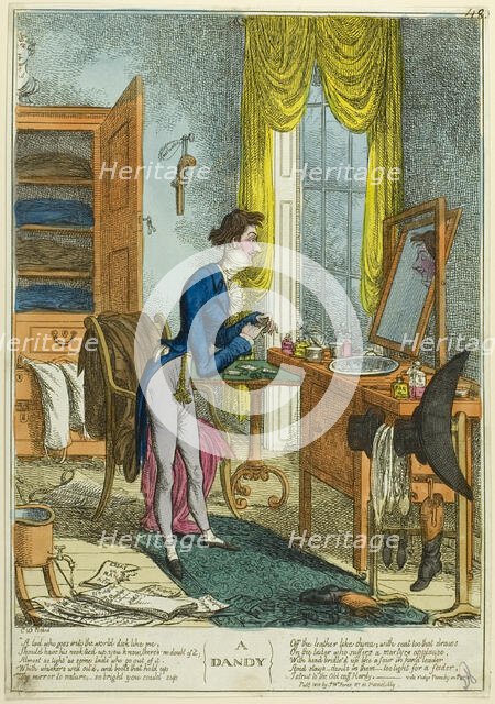 A Dandy, published 1818. Creator: Charles Williams.