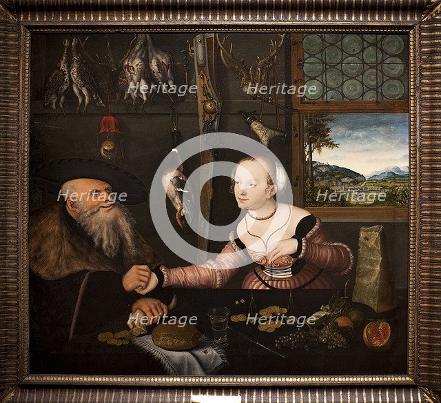 The Ill matched Couple. Artist: Cranach, Lucas, the Elder (1472-1553)