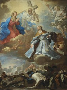 Saint Januarius Interceding to the Virgin Mary, Christ and God the Father for Victims of the Plague, Creator: Giordano, Luca (1632-1705).
