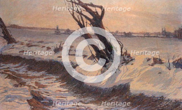 Nevicata (Snowfall). Creator: Cinotti, Guido (1870-1932).