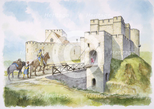 Helmsley Castle, North Yorkshire, 13th century (c1990-2010). Artist: Philip Corke.