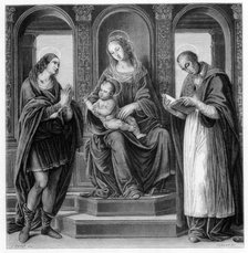 'The Virgin and Child with St Julian and St Nicholas of Myra', 1490-1492 (1870).Artist: Hebert