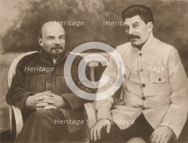 'Lenin and Stalin in Gorki (Near Moscow), 1922', (1939). Creator: Unknown.