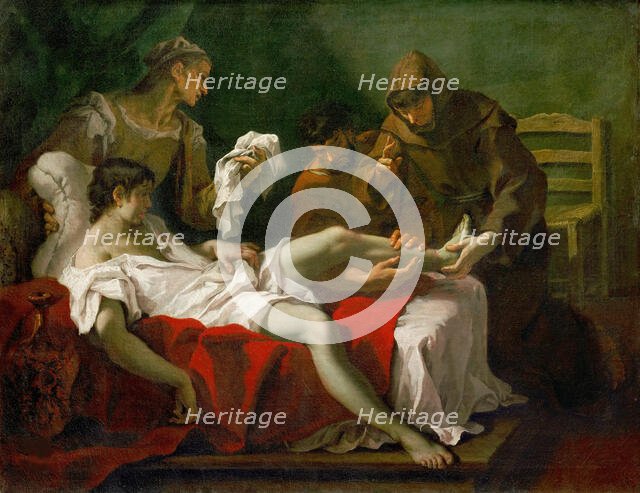 Saint Anthony of Padua Healing a Youth, ca 1690. Creator: Ricci, Sebastiano (1659-1734).