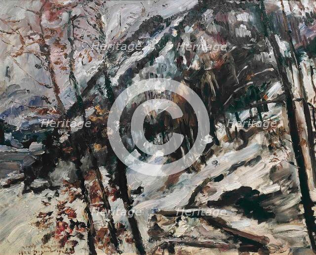 The Herzogstand at Walchensee in the snow, 1922. Creator: Lovis Corinth.