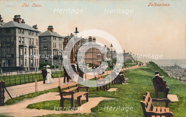 'The Leas. Folkestone', late 19th-early 20th century. Artist: Unknown.