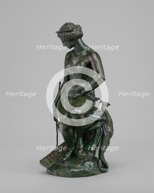 Juno with Her Peacock, model c. 1840, cast after 1855. Creator: Antoine-Louis Barye.