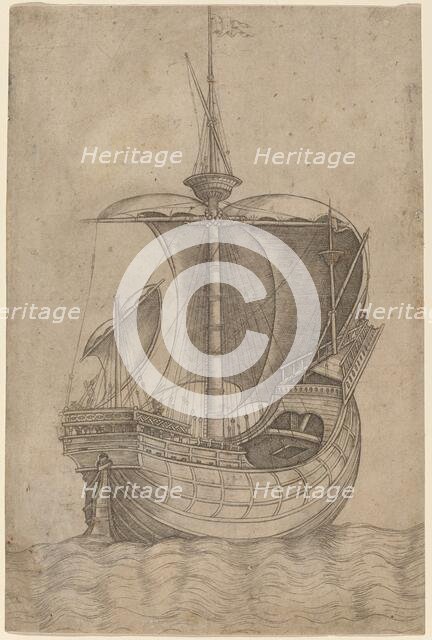 Carrack, Heading to the Right, c. 1480/1500. Creator: Unknown.