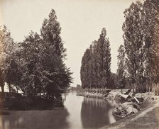 River With Trees (India), Printed 1868 circa. Creator: Samuel Bourne.