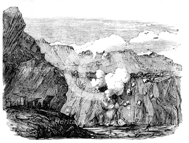 Blasting the Granite Rock, 1857. Creator: Unknown.