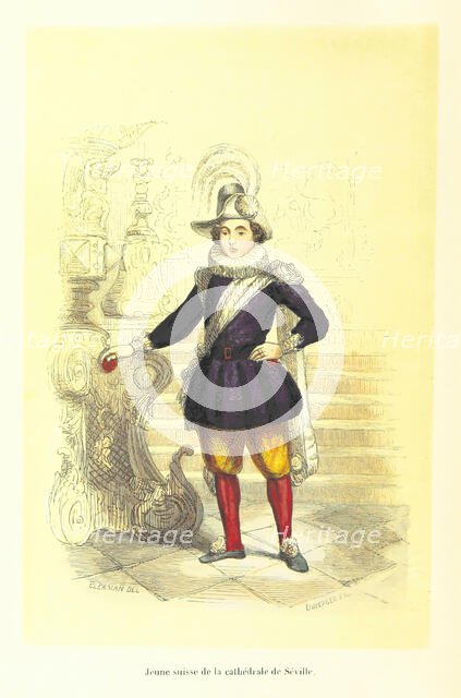 Young Swiss from the Cathedral of Seville, 1848.  Creator: Duverger.