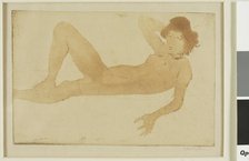Reclining Nude Woman, 1902. Creator: Theophile Alexandre Steinlen.