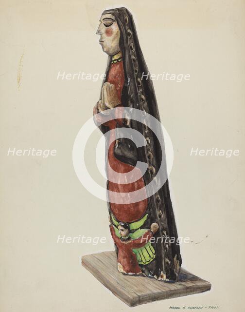 Our Lady of Guadalupe (Bulto), c. 1938. Creator: Majel G. Claflin.