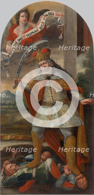 King Saint Stephen in the battle with the Turks, ca. 1718-1719. Creator: Anonymous.