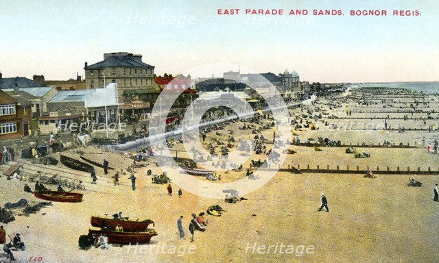East Parade and Sands, Bognor Regis, West Sussex, 1950. Artist: Unknown