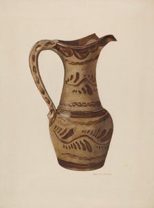 Pitcher, c. 1940. Creator: Betty Jacob.