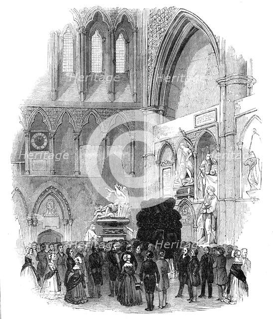 Funeral of Campbell, the Poet, in Westminster Abbey, 3 July 1844.  Creator: Unknown.