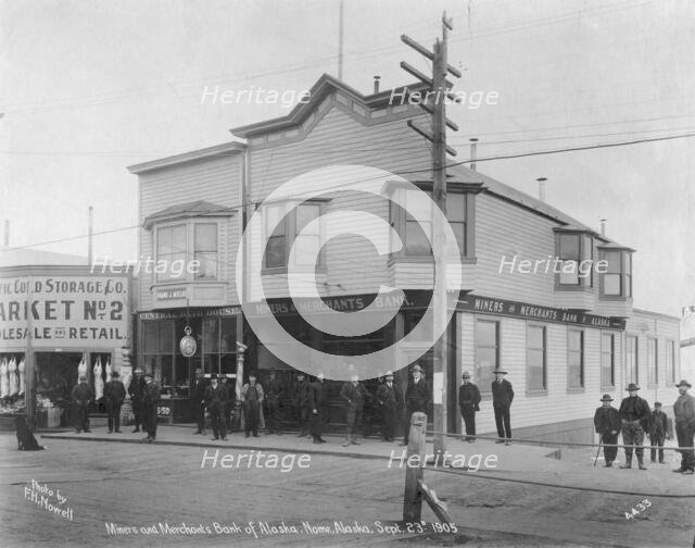 Miners and Merchants Bank of Alaska, 1905. Creator: Frank H. Nowell.